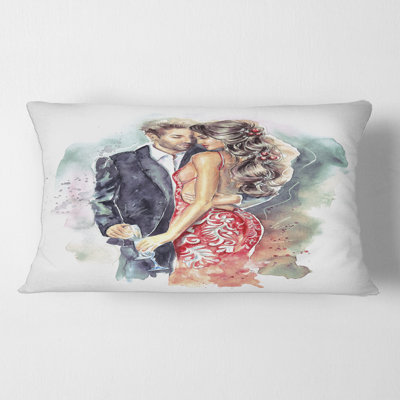 Housse de coussin rectangulaire romantique romantique