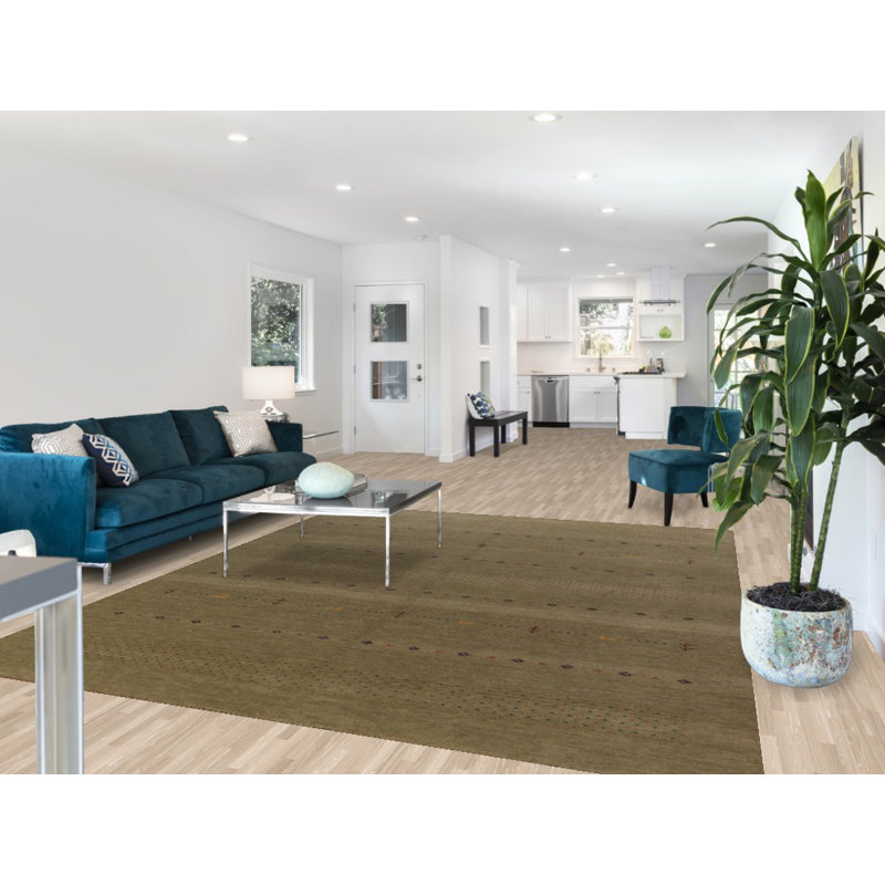 Tapis tribal vert Gabbeh 8