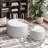 Set Of 2 Upholstered Nesting Coffee Tables