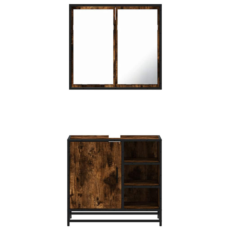 Bathroom Furniture Suite, Dark Wood