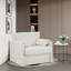Fauteuil pivotant simple avec revêtement en chenille confortable - Éponge à haute résilience et pieds robustes pour le salon, la chambre à coucher et le bureau