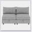 Grey Fabric Sofa with Reversible Cushions and Durable Frame, Perfect for Modern and Cozy Living Spaces.-1070403785