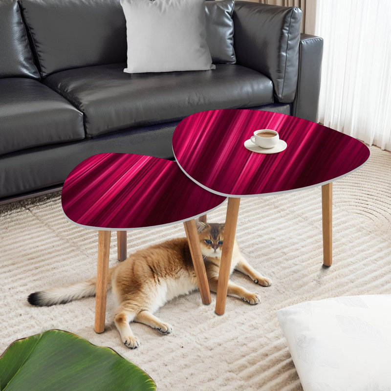 Ensemble de 2 tables basses gigognes Triangle