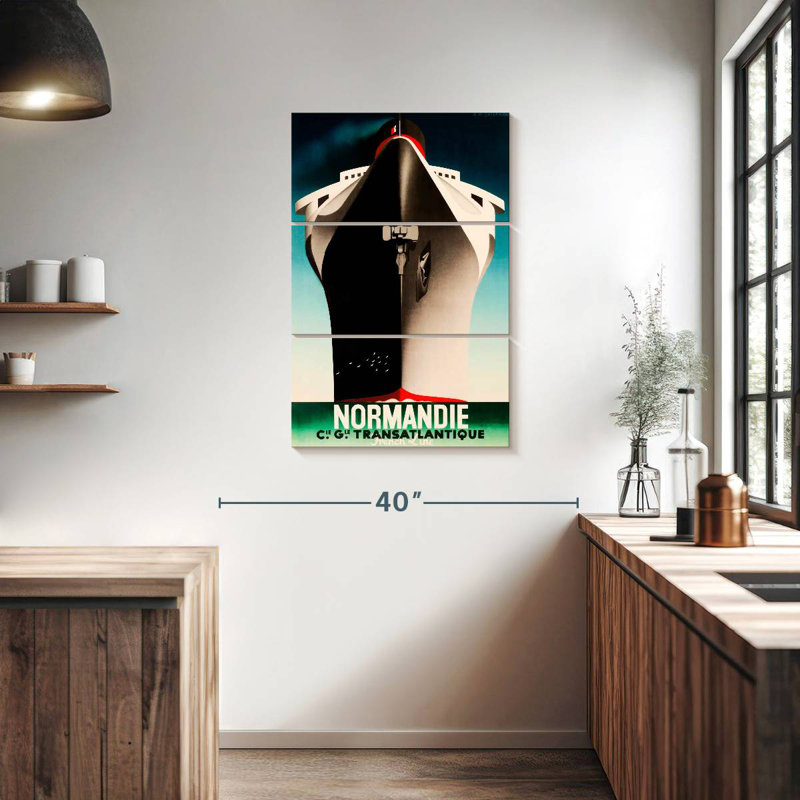 Mehar Normandie Cruise Ship, 38" H x 24" W