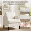 Fauteuil d'appoint rembourré de 74 cm de large avec poche de rangement latérale-709913165