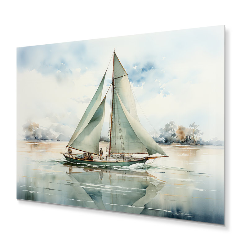 Mininmalisme, voilier solitude II, impression d'art mural en bateau, H 12 po x l 20 po