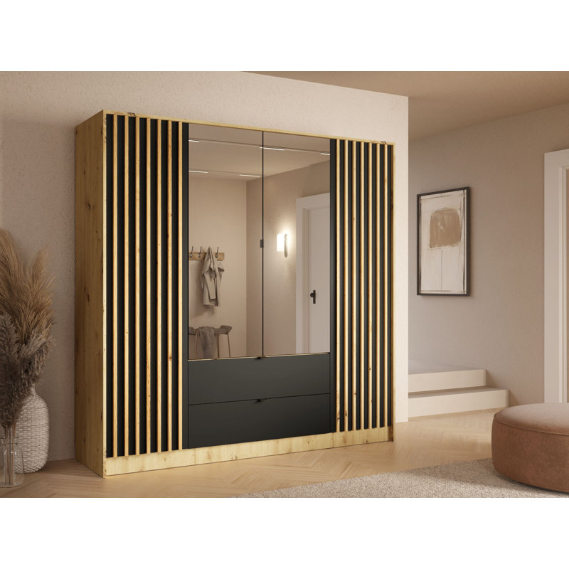 Laminate Wardrobe, Natural, 200.5" H x 200" W x 54.5" D