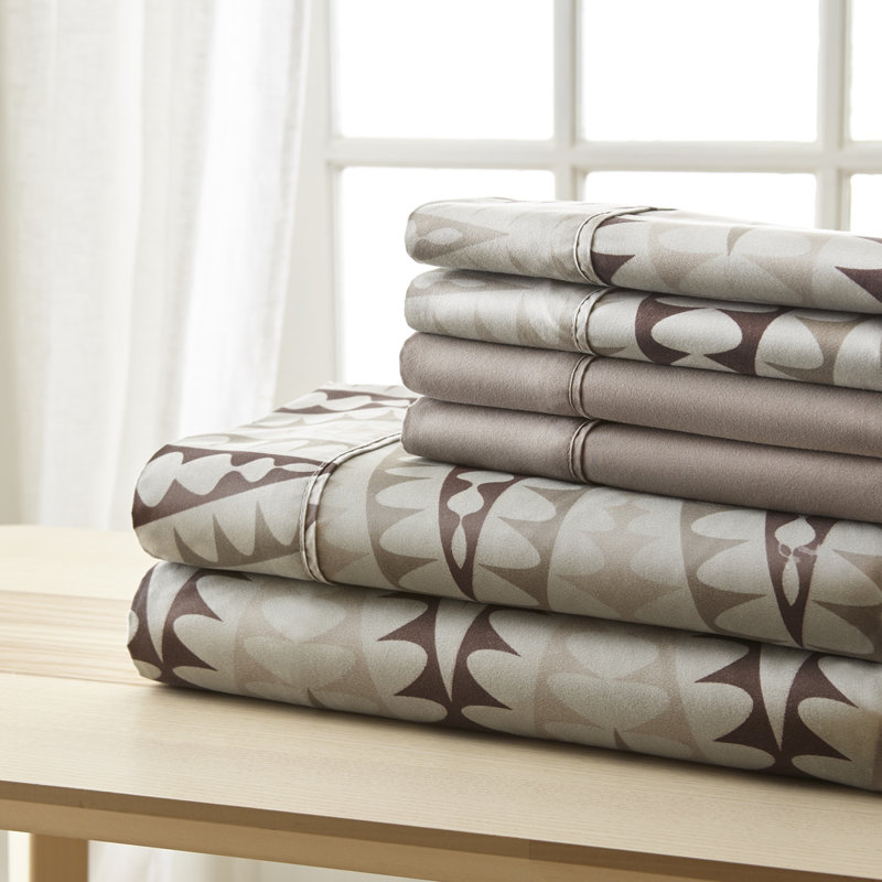 Socorro Microfiber Geometric Sheet Set, Full