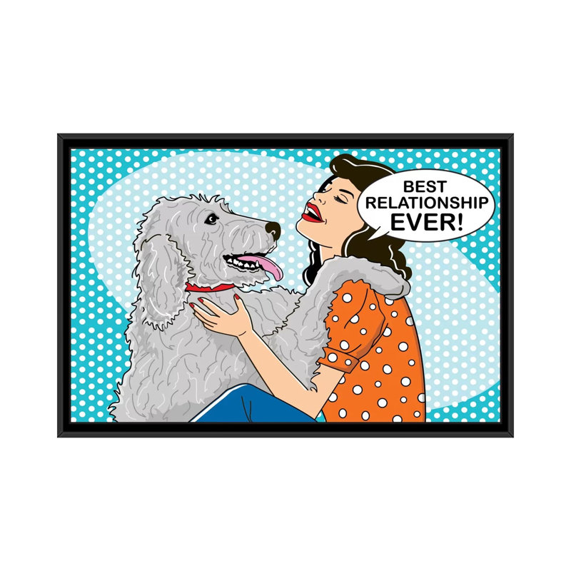 « best relationship jamais », impression sur toile, H 18 po x l 26 po x P 1,5 po, Toile encadrée noire, Pas de tapis