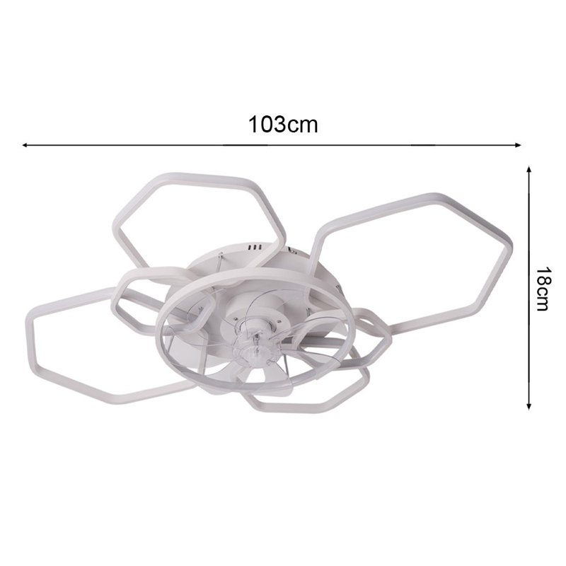 Briyon Ceiling Fan with LED Lights, White