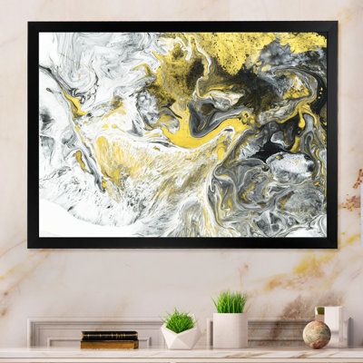 «Yellow and White Fusion», reproduction d'art sur toile
