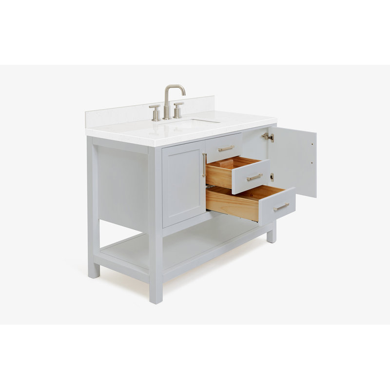 ARIEL Magnolia 48 Single Bathroom Vanity with Top, Gray