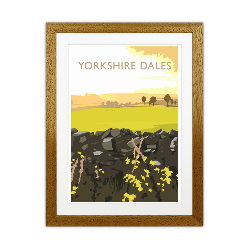 Yorkshire Dales Portrait by Richard O'Neill - Print, 53.5cm H x 43.5cm W x 3cm D, Brown Framed
