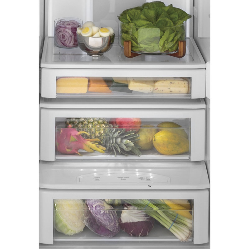 48" Stainless Steel Smart Side-by-Side Refrigerator with Ice Maker