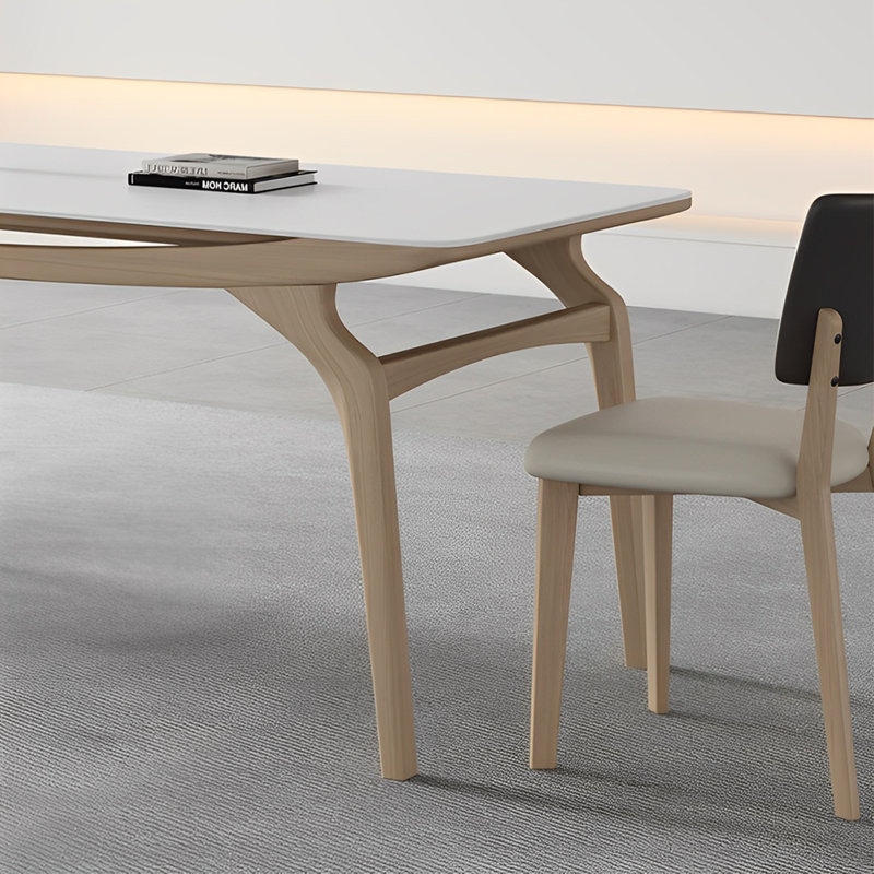 Durable rock plate dining table sets, 29.52"H x 55.11"L x 31.49"W