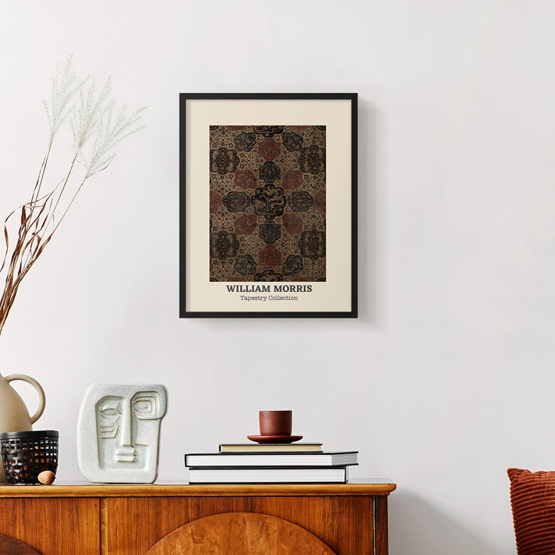 William Morris, reproduction d'art encadrée XIX, Noyer, H 14 po x l 11 po