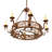 Ganon 8 - Light Steel Dimmable Chandelier