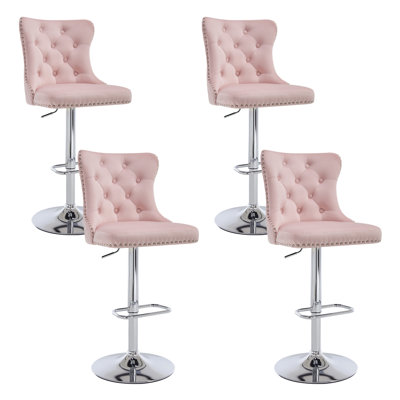 Tabouret de comptoir pivotant à hauteur réglable avec structure en métal