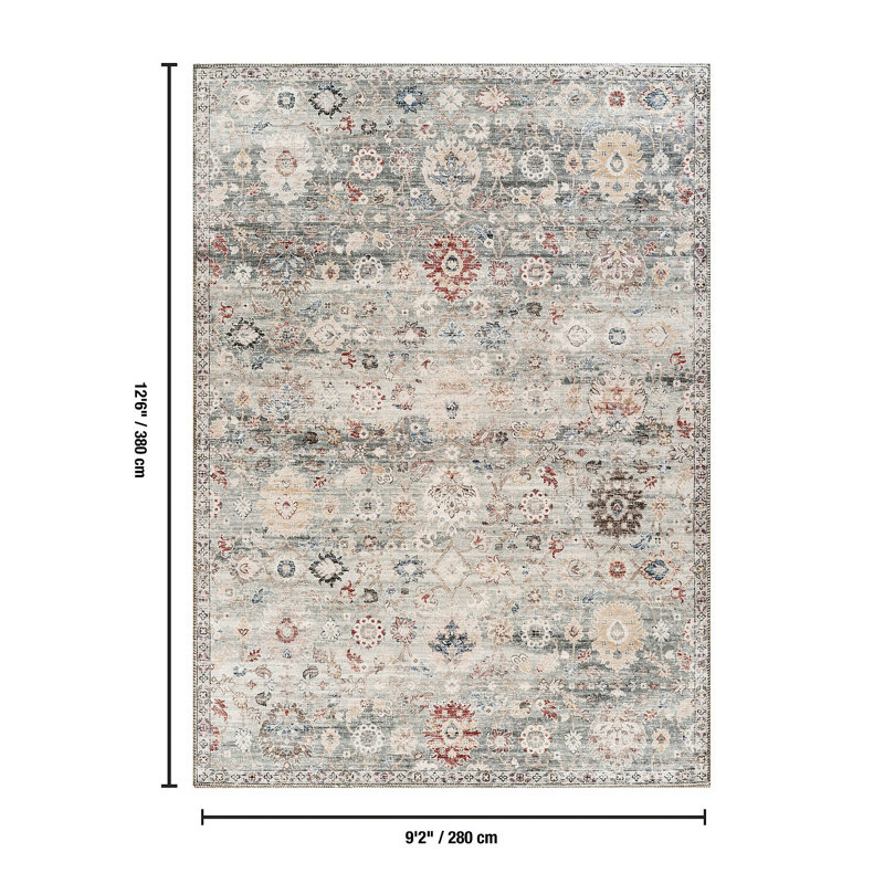 Majestic Area Rug, Gray, Rectangle 9'2" x 12'6"