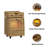 Robot-Shaped Wood End Table - 360° Rotating Storage Chest, 3-Color LED Lights & Lockable Rolling Wheels