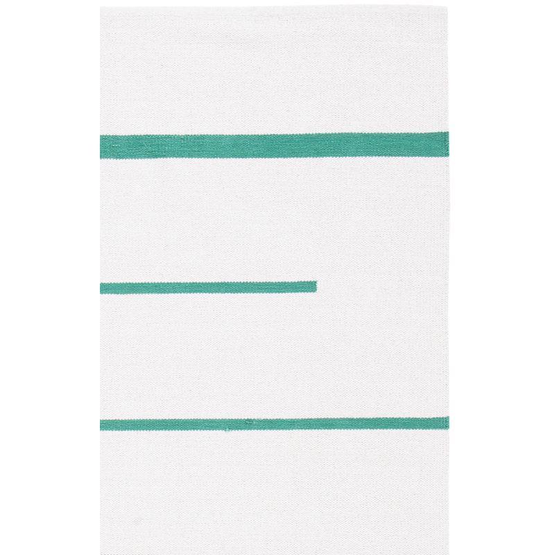 Estremara Hand Woven Cotton Striped Rug, Rectangle 8' x 10'
