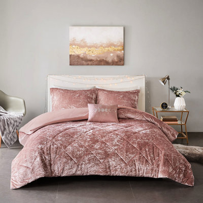 Literie en velours simple / simple TG - attaches de coin pour un ajustement stable, housse de couette lavable et écrasée, coussin décoratif élégant