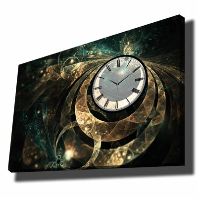 Horloge murale élégante en toile 27,6 po x 39,4 po | Toile 100% suède avec cadre 100% bois (épaisseur: 1,1 pouce) | Parfait pour la décoration intérieure, garde-temps élégant pour le salon et le bureau, design unique