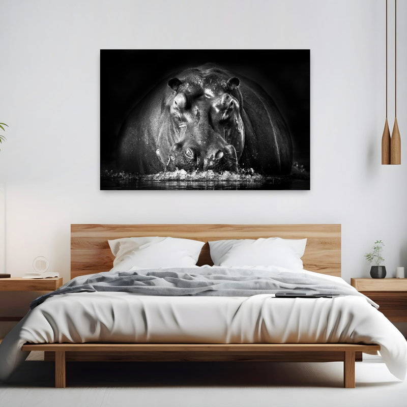 POWER Dramatic Contemporary Animal Nature Wall Art Print 1 Piece Wrapped Canvas Wall Art, 101.6cm H x 152.4cm W