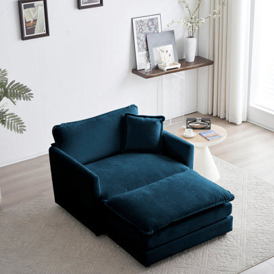 Fauteuil en chenille avec repose-pieds - Housse de bureau en bois massif Relax