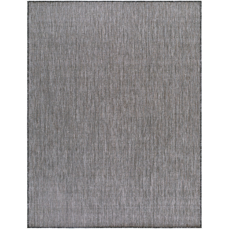 Galey Alix x Livabliss Barberry Outdoor Machine Woven Rug, Rectangle 9'2" x 12', Black
