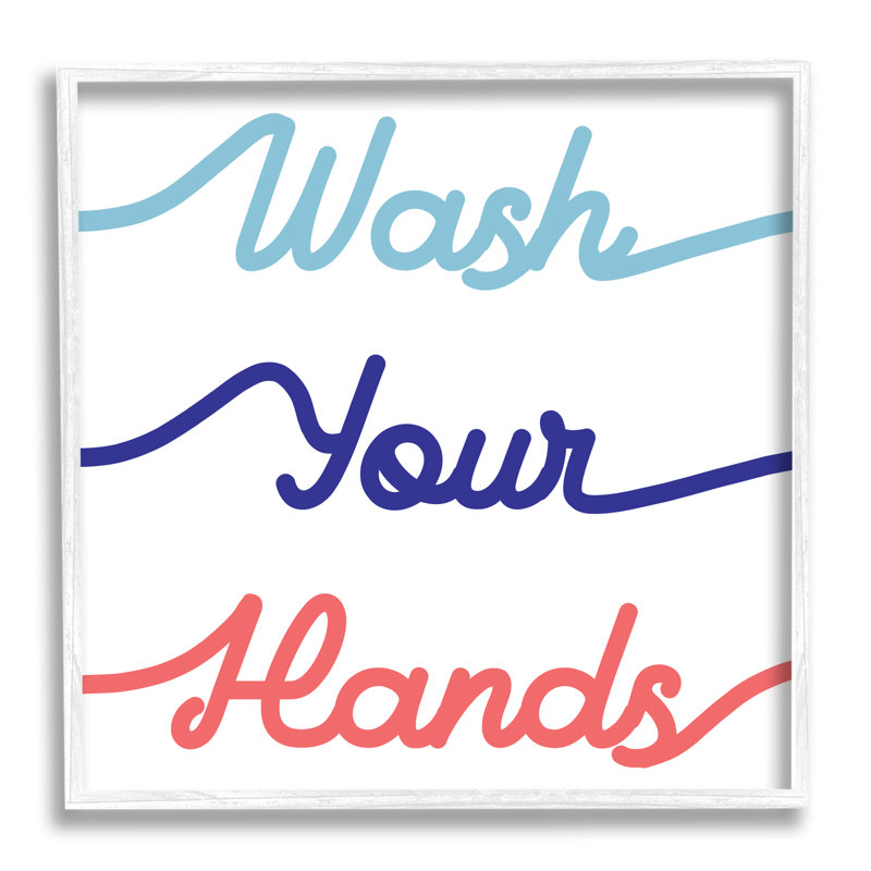 «Wash Your Hands», art mural sur toile tendue par Daphne Polselli, H 24 po x l 24 po x P 1,5 po