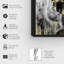 «Animals FireHorse Noir Gold Farm Animals», reproduction d'impression sur toile-820147173-820147171