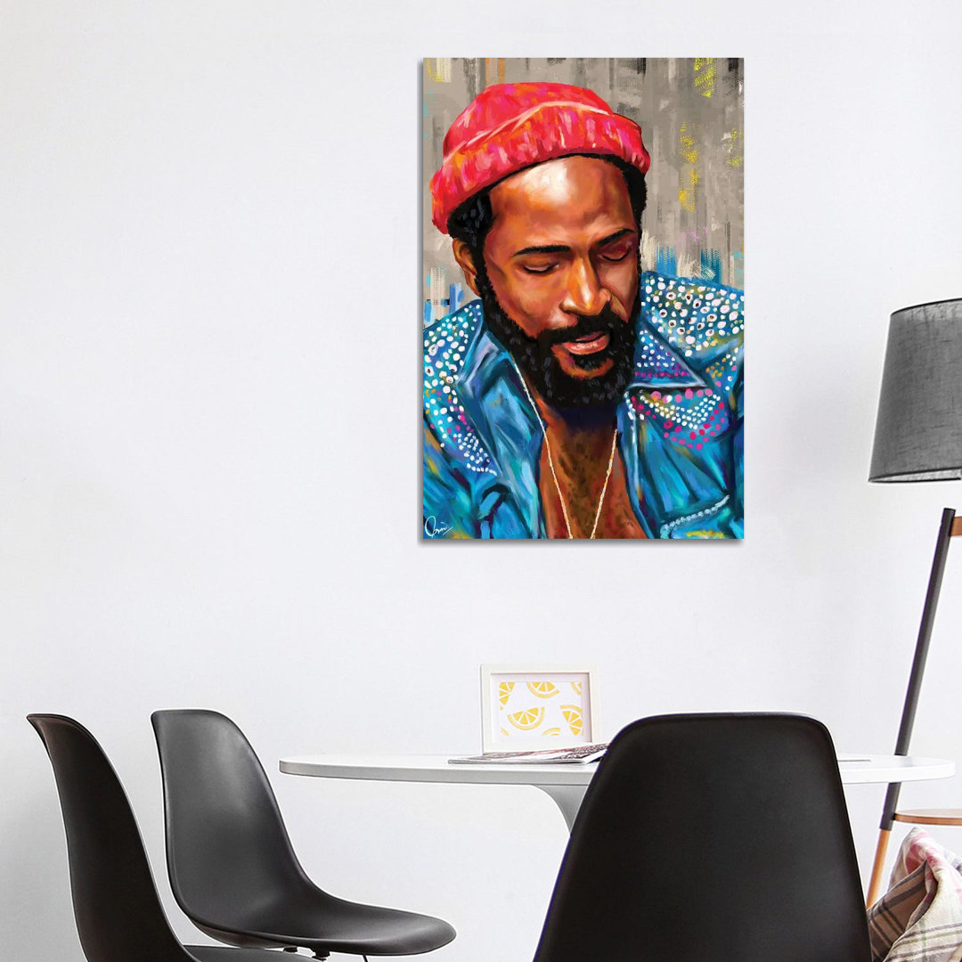 Leinwandbild - Grafikdruck „Marvin Gaye” von Crixtover Edwin