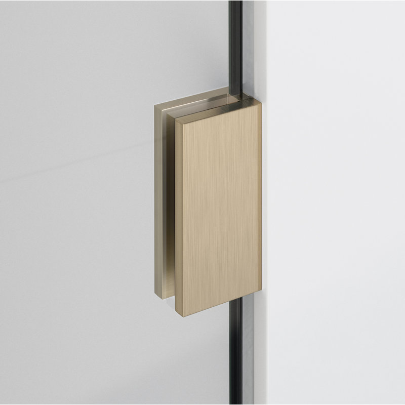 Vela 36 in. x 78 in. Fully Frameless Glass Shower Panel - Single Fixed Panel, Brushed Bronze