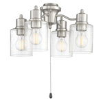 4 Light Fitter And Glass 16.7'' 4 - Light Branched Ceiling Fan Light Kit