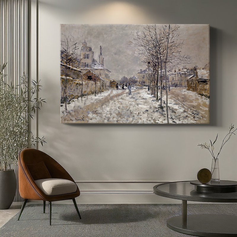 Boulevard Saint-Denis, Argenteuil, in Winter-Claude Monet-Gallery Wrapped Canvas-1875, 24 x 36