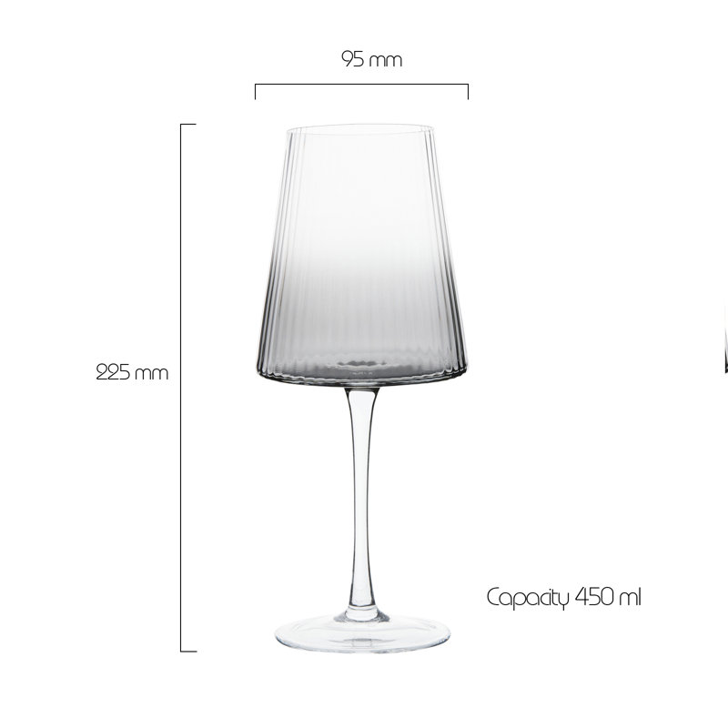 Empire Wine Glasses, Smoke