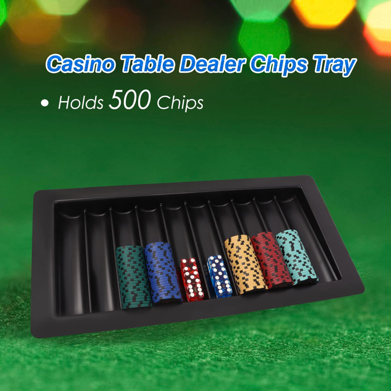 Support à jetons de table GSE à 10 rangées de style Las Vegas pour 500 jetons de poker GSE