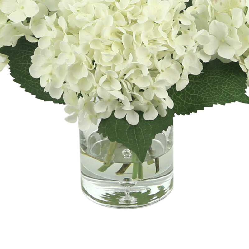 Faux Hydrangea with Vines in Vase