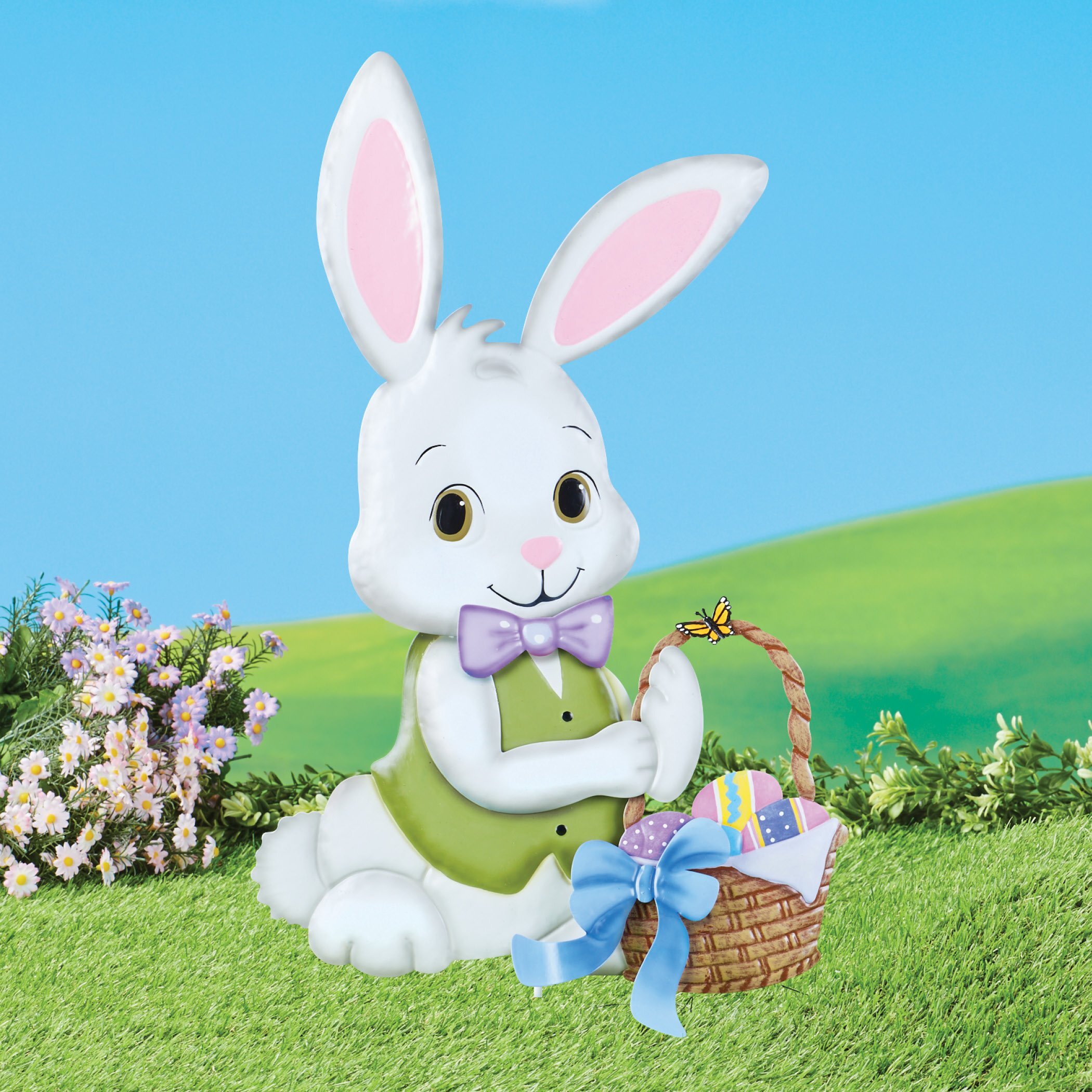 The Holiday Aisle® Marinus Festive Easter Bunny Girl and Boy Garden ...