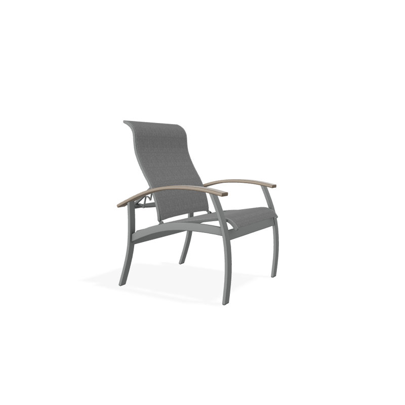 Chaise de patio Askar, Désert, Titane Sunbrella®, Graphite texturé