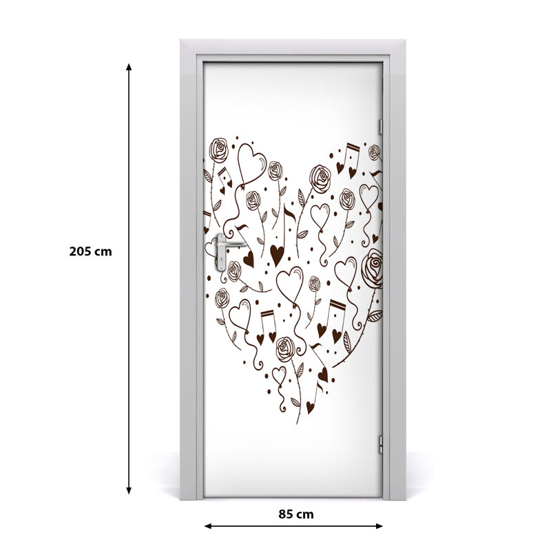 Heart House Door Decal
