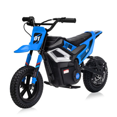 Vélo électrique pour enfants 24 V, mini moto électrique 350 W avec pneus de 12 po, accélérateur, vitesse maximale de 14 mi / h, capacité de charge de 130 lb, vélo électrique tout-terrain