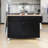Kitchen Island Cart With Solid Wood Top And Locking Wheels, 4 Door Cabinet And Drawers-1399883365