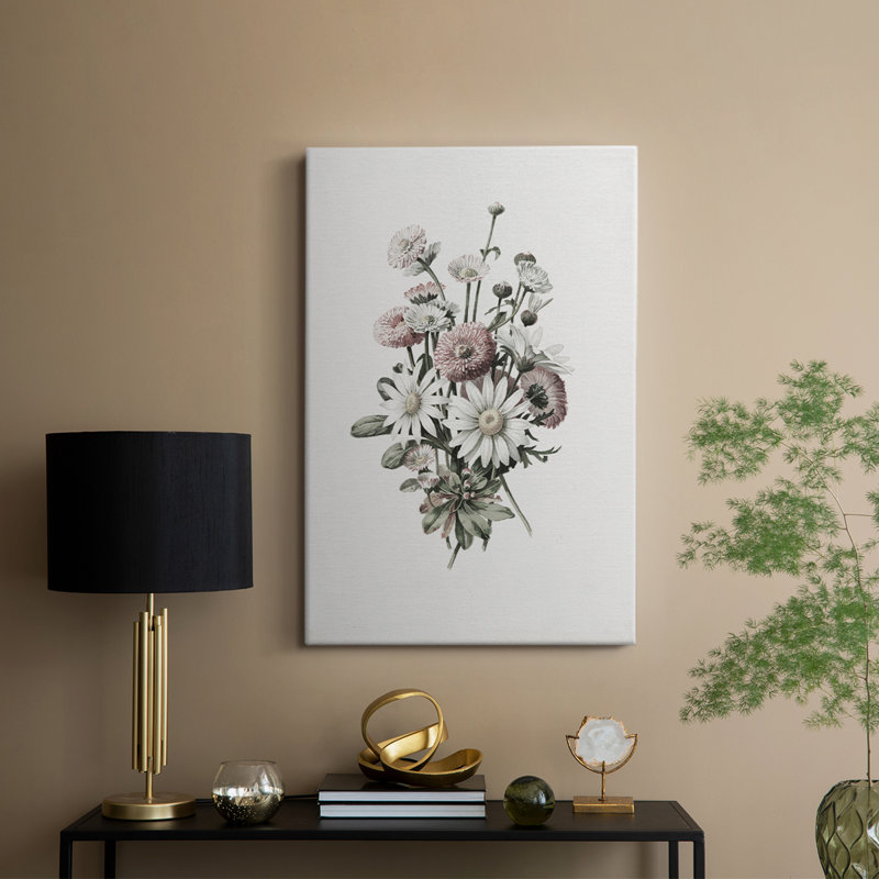 Imprimé floral rétro CCVI - galerie Cavas, H 36 po x l 24 po
