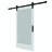 37'' x 84'' Solid + Manufactured Wood Glass without Installation Hardware Kit Barn Door