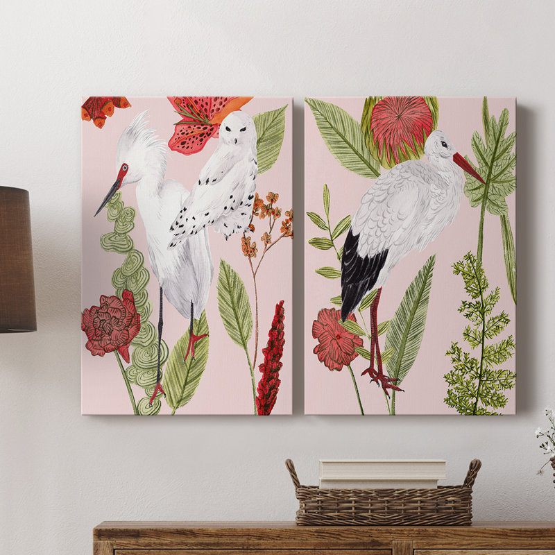Oiseaux en mouvement III - Toile tendue avec châssis de qualité supérieure - Prêt à être accroché