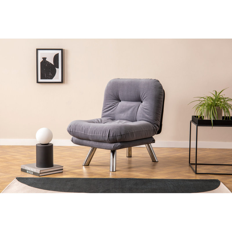 Fauteuil convertible l 43,7 po Haana, Tissu gris