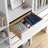 Tranquil White 19.5" Floor-Mounted Closet Section with 1 Clothing Rod, 1 Shelf & 2 Slab Drawers-136859581-136859582