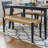 Aniek 40'' W Solid Rubberwood Dining Bench with Woven Rope Seat-1326079094